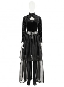 Movie Lisa Frankenstein Halloween Cosplay Costume Black Dress Set Without Shoes