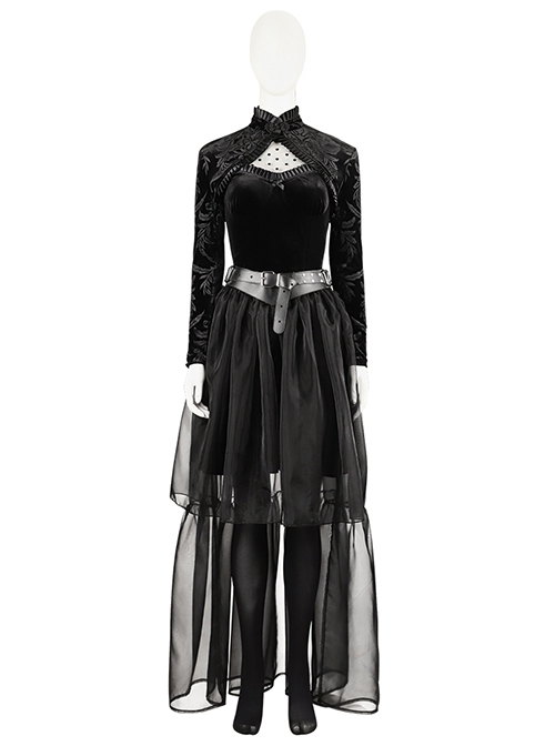 Movie Lisa Frankenstein Halloween Cosplay Costume Black Dress Set Without Shoes