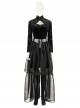 Movie Lisa Frankenstein Halloween Cosplay Costume Black Dress Set Without Shoes
