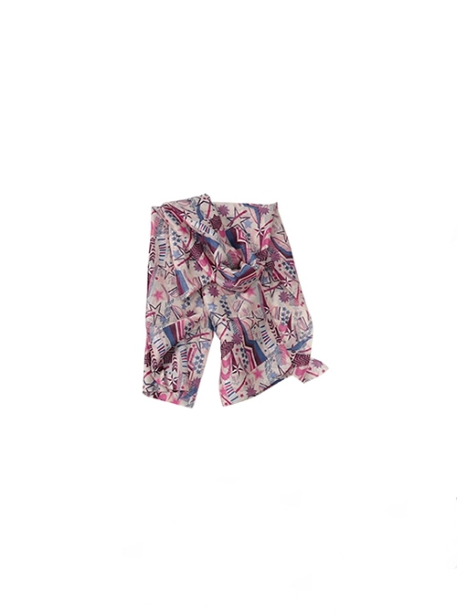 Movie Wonka Willy Wonka Halloween Cosplay Accessories Pink Star Flower Scarf