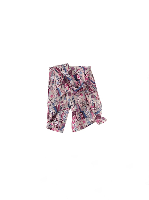 Movie Wonka Willy Wonka Halloween Cosplay Accessories Pink Star Flower Scarf