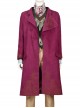 Movie Wonka Willy Wonka Halloween Cosplay Costume Pink Heavy Embroidery Coat