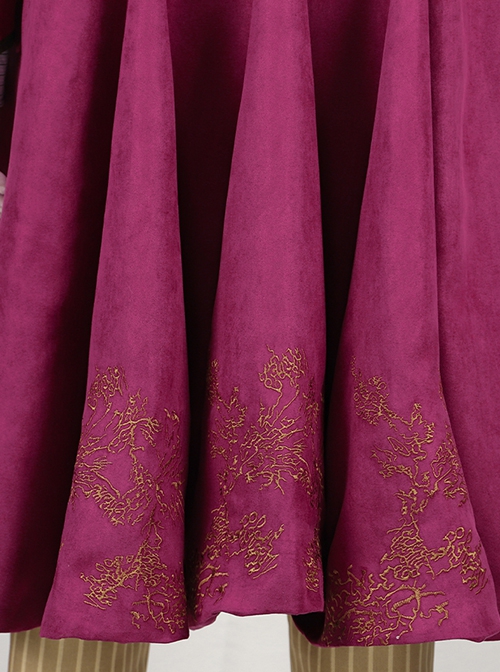 Movie Wonka Willy Wonka Halloween Cosplay Costume Pink Heavy Embroidery Coat