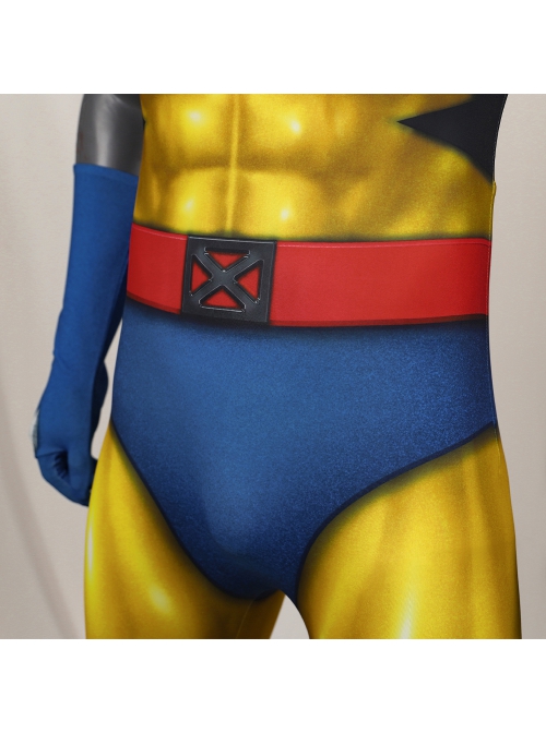 Animated X-Men '97 Wolverine Halloween Cosplay Bodysuit Costume Set Without Wolf Paws