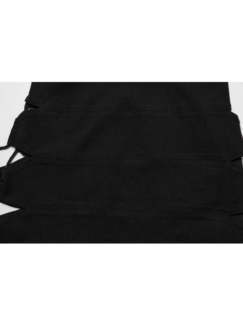 Black Stretch Knitted See Through Mesh Side Drawstring Punk Style Sexy Sleeveless Hip Hugging Dress