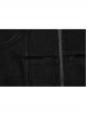 Personalized Black Stretch Twill Spliced Perforated Diamond Mesh Punk Style Zipper Denim Skirt
