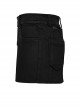 Personalized Black Stretch Twill Spliced Perforated Diamond Mesh Punk Style Zipper Denim Skirt