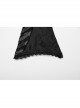 Personalized Black Pu Leather Spliced With Elastic Snake Pattern Embossed Detachable Buckle Punk Style Handsome Gloves
