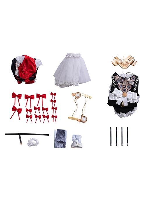 Game Punishing Gray Raven Gear Red Hat Halloween Cosplay Costume Full Set