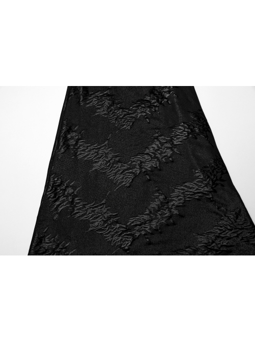 Black Stretch Cracked Knit Side Tie Embellished Punk Style Daily Low Rise Flared Pants
