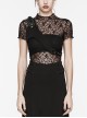 Handsome Black Micro Elastic Twill With Plastic Shoulder Pads And Punk Style Adjustable Harness