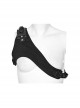Handsome Black Micro Elastic Twill With Plastic Shoulder Pads And Punk Style Adjustable Harness