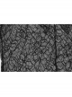 Black Sexy Patterned Mesh With Butterfly Embroidery On The Chest Gothic Style See Through Long Sleeved T-Shirt