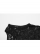 Personalized Black Stretch Lace Mesh Cross Embroidery Appliqué Decoration On The Chest Gothic Style Daily Vest