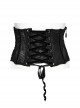 Black Lace Spliced With Hollow Mesh And Velvet Webbing At The Back To Adjust The Gothic Style Sexy Corset