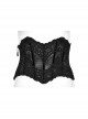 Black Lace Spliced With Hollow Mesh And Velvet Webbing At The Back To Adjust The Gothic Style Sexy Corset