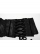 Black Lace Spliced With Hollow Mesh And Velvet Webbing At The Back To Adjust The Gothic Style Sexy Corset