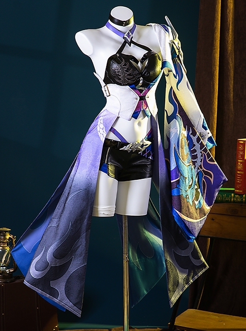 Game Honkai Star Rail Acheron Updated Version Halloween Cosplay Costume Full Set