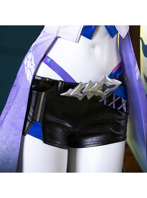 Game Honkai Star Rail Acheron Updated Version Halloween Cosplay Costume Full Set