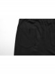 Slim Fit Stretch Black Knitted Patchwork Lace Gothic Daily Hollow Trousers