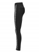 Slim Fit Stretch Black Knitted Patchwork Lace Gothic Daily Hollow Trousers