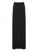 Black Flowing Fringed Stretch Knit Punk Style Simple Skirt