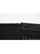 Black Flowing Fringed Stretch Knit Punk Style Simple Skirt
