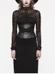 Adjustable Straps Black Non Elastic Rubber Stitching Lace Inner Herringbone Shaping Gothic Style Corset