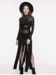 Adjustable Straps Black Non Elastic Rubber Stitching Lace Inner Herringbone Shaping Gothic Style Corset