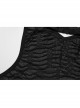 Asymmetrical Black Stretch Ripped Crossover V-Neck Punk Style Hollow Vest