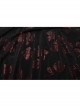 Black And Red Velvet Floral Stitching Stretch Mesh Front Deep V-Neck With Buttoned Gothic Print Sleeveless Dress