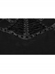 Black Sexy Side Slit Tie Front Center See Through Mesh Patchwork Punk Style Knitted Skirt