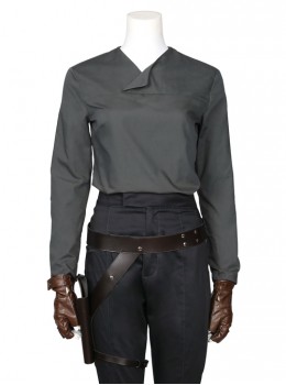 Rogue One A Star Wars Story Jyn Erso Halloween Cosplay Costume Gray Long Sleeve Bottoming Shirt