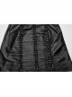Sexy Black Laminated Front And Back Studded Webbing Decoration Punk Style Adjustable Suspender Dress