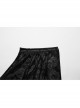 Asymmetrical Black Sexy Off Shoulder Printed Mesh And Rubber Punk Style Choker Vest