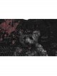 Black And Red Dark Bear Print With Stretch Mesh Gothic Style Daily Adjustable Shoulder Strap T-Shirt