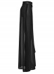 Black See Through High Slit Chiffon Patchwork Tapered Belt Gothic Style Daily Skirt