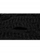 Retro Black Twill Ripped Mesh With Independent Belt Punk Style Asymmetrical Hooded Jacket