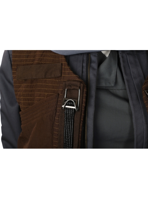 Rogue One A Star Wars Story Jyn Erso Halloween Cosplay Costume Brown Short Vest