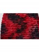 Red And Black Tie Dye Patchwork Taped Knit Front Drawstring Punk Style Hip Hugging Suspender Dress