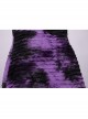 Black Purple Tie Dye Patchwork Taped Knit Front Drawstring Punk Style Hip Hugging Suspender Dress
