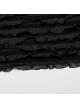 Black Pleated Tie Dye Patchwork Taped Knit Front Drawstring Punk Style Hip Hugging Slip Dress