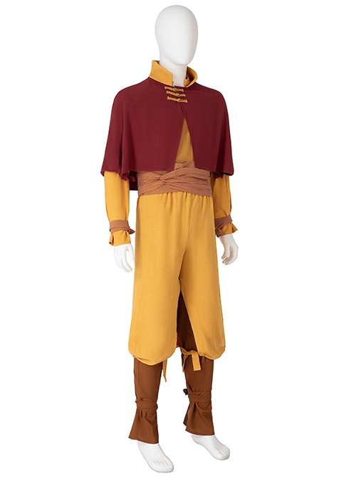 TV Drama Avatar The Last Airbender Aang Halloween Cosplay Costume Set Without Shoes
