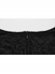 Black Lace Appliqué Embroidery And Stretch Knit Fabric Gothic Style Long Sleeved Slightly See Through Dress