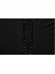 Personalized Slim Fit Black Stretch Knit Patchwork Lace Side Pleated Gothic Skirt