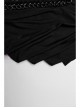 Personalized Slim Fit Black Stretch Knit Patchwork Lace Side Pleated Gothic Skirt