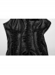 Black Burnt Embossed Chiffon Gothic Suspender Sleeveless Dress