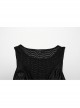 Sexy Stretchy Fin Mesh Back Adjustable Gothic Style Slightly See Through Sleeveless Dress