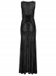 Sexy Stretchy Fin Mesh Back Adjustable Gothic Style Slightly See Through Sleeveless Dress