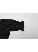 Black Daily Lace Hollow Appliqué With One Line Collar Gothic Slim Short Sleeved Dress